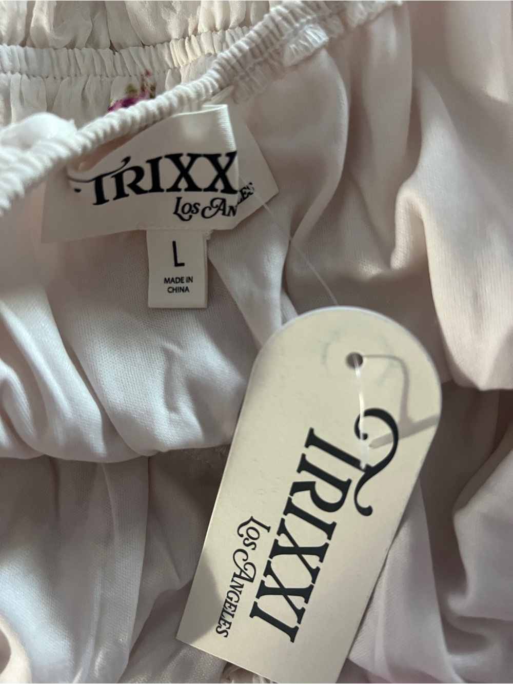 Trixxi Cream Maxi Dress with Pink Floral Print - Picture 2 of 12